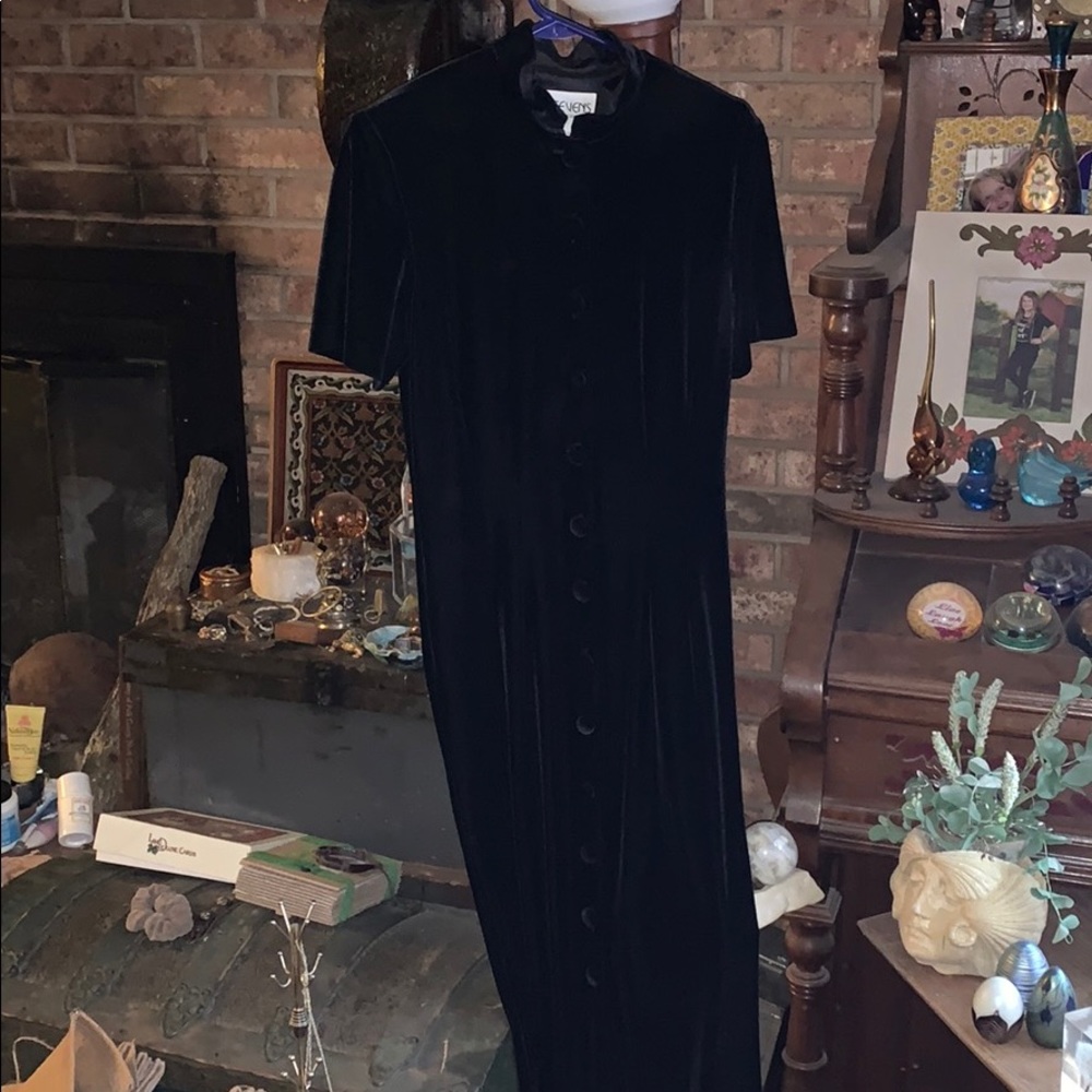 Vintage Beautiful Oriental Style Velvet Dress